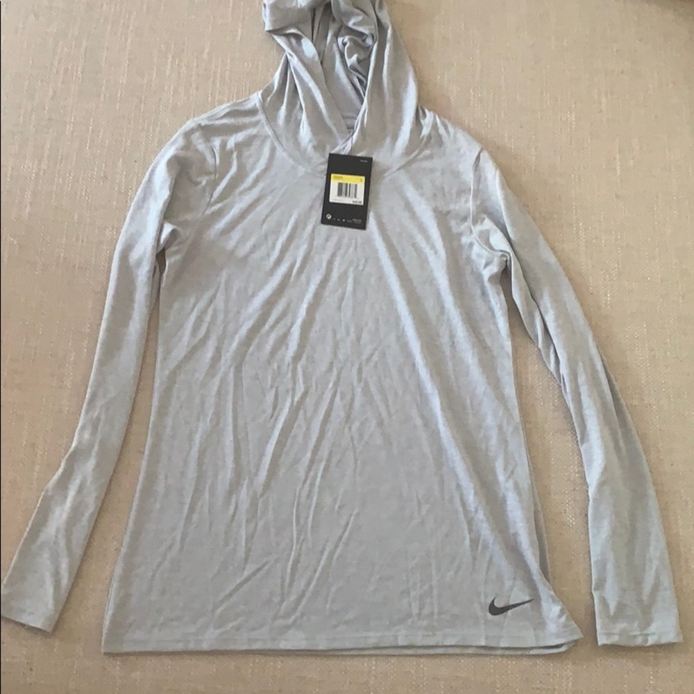 NWT Nike Light Blue Hooded Long Sleeve